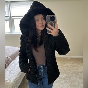 BEBE Winter Coat | Furr Hood | Zip Up | Size M